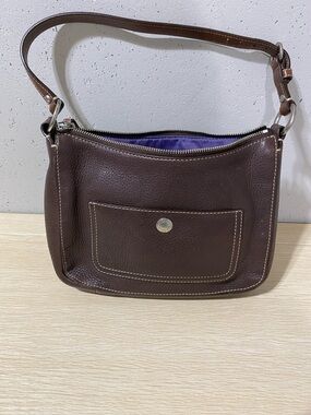 Coach Classic Dark Brown Leather Shoulder Bag